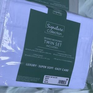luxury white #twinsheetset #breathable SOFT #bedding #sheets brushed #microfiber